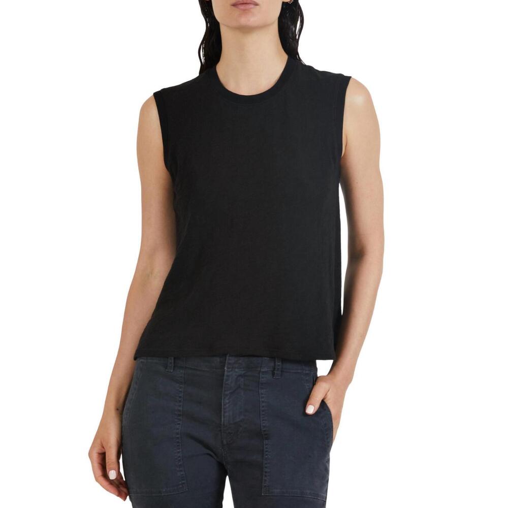 NEW ATM schoolboy sleeveless tee in black